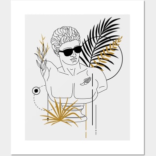 Funny Hipster Hermes Greek God // Funny Greek Mythology Posters and Art